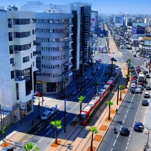 Spacious and comfortable transfer Tanger picturesque landscape in the background, ready for passengers